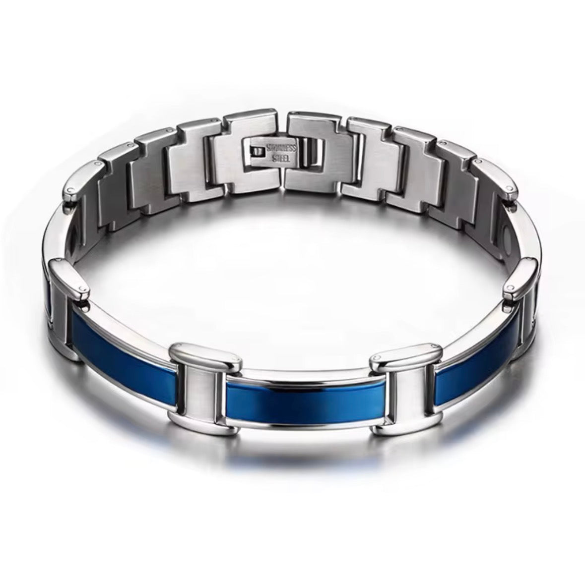 Ocean Blue Stainless Steel Bracelet