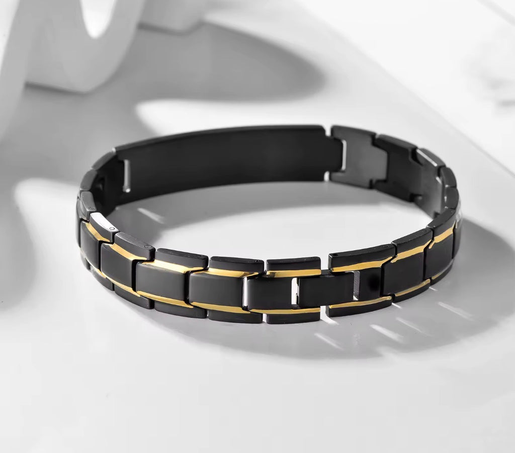 Midnight Gold ID Stainless Steel Bracelet