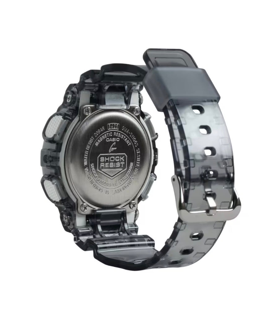 CASIO G-SHOCK Ladies Watch - See-Through Grey Resin Band