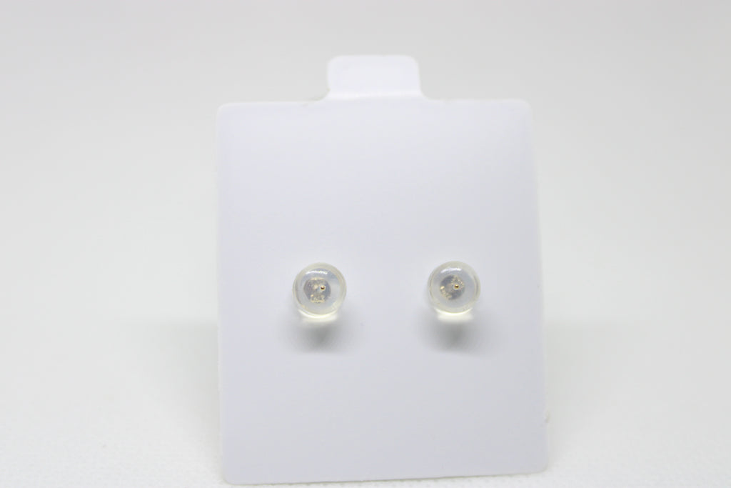 Square Gold Stud Earrings - Modern Geometric Design