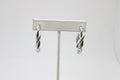 Stainless steel Twisted Hoop Earrings - Textured Spiral Design
