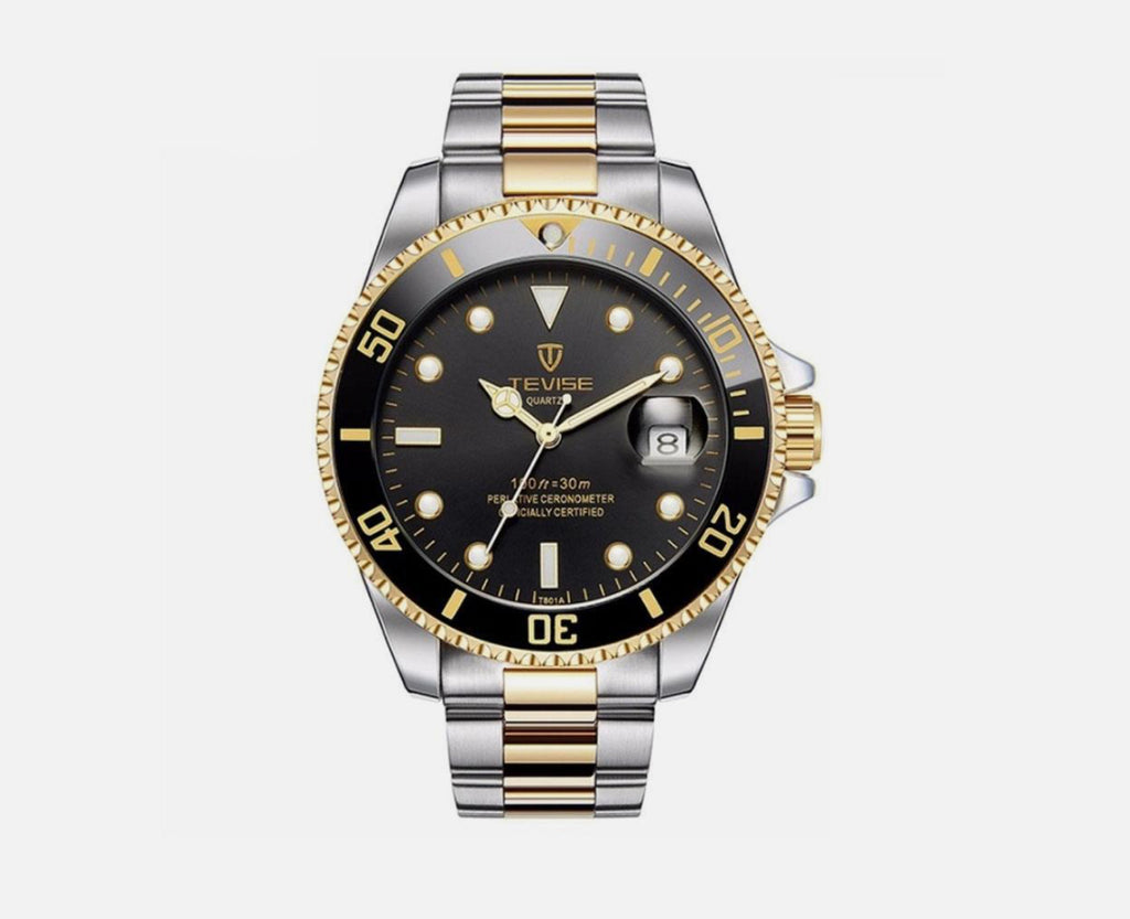 TEVISE Men's Watch - Color Dial Calendar Luminous Waterproof Quartz
