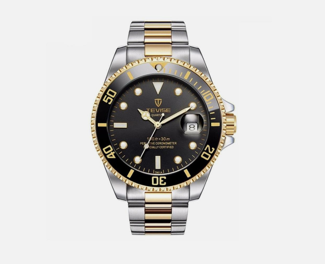 TEVISE Men's Watch - Color Dial Calendar Luminous Waterproof Quartz