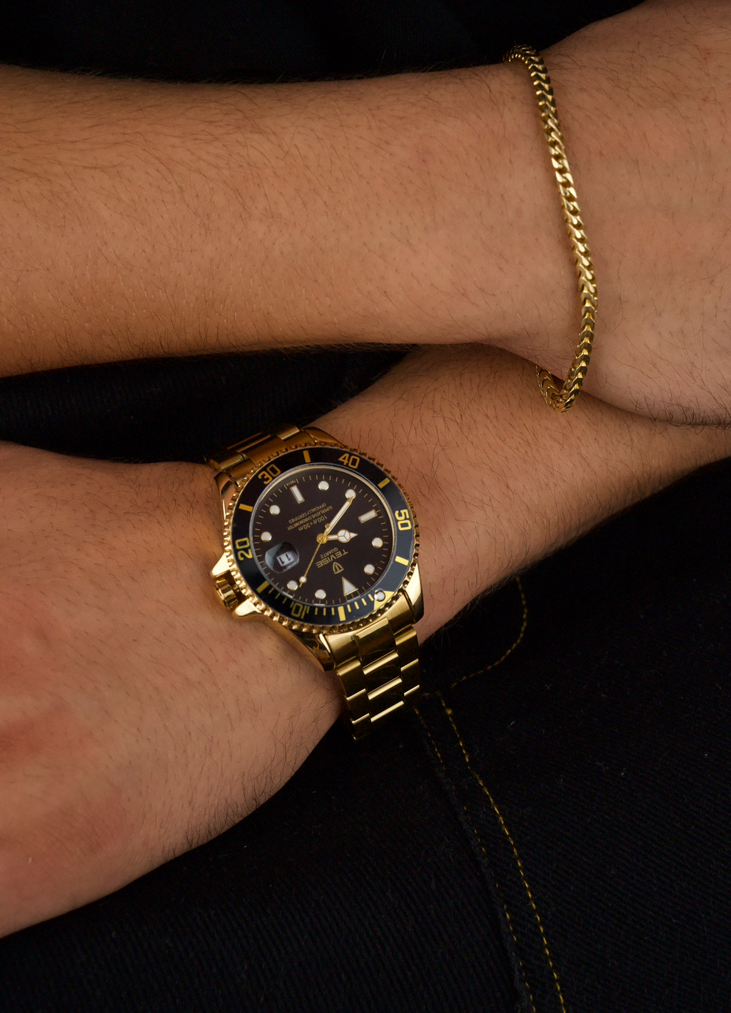 TEVISE Men's Watch - Color Dial Calendar Luminous Waterproof Quartz