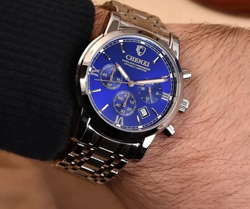 CHENXI 911 Sports Watch - Luminous Quartz Water-Resistant Steel Band
