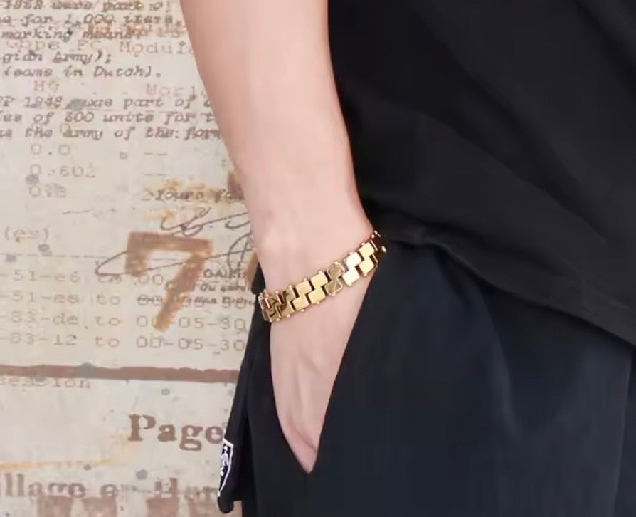 Golden Link Stainless Steel Bracelet