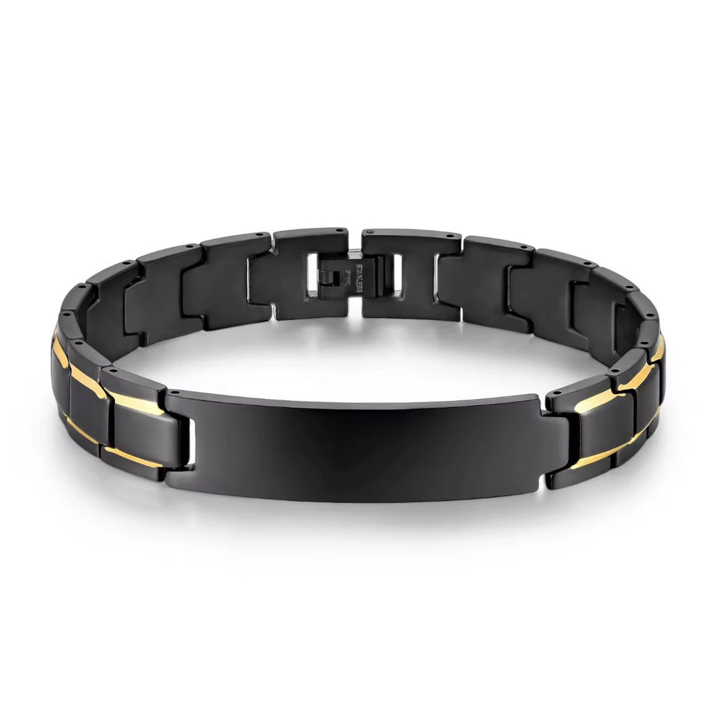Midnight Gold ID Stainless Steel Bracelet