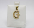 10K Gold Letter G Pendant - Cubic Zirconia Initial Charm