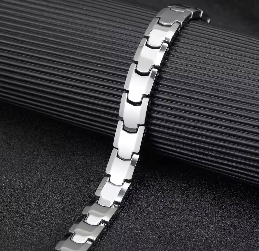Silver Energy Stainless Steel Bracelet