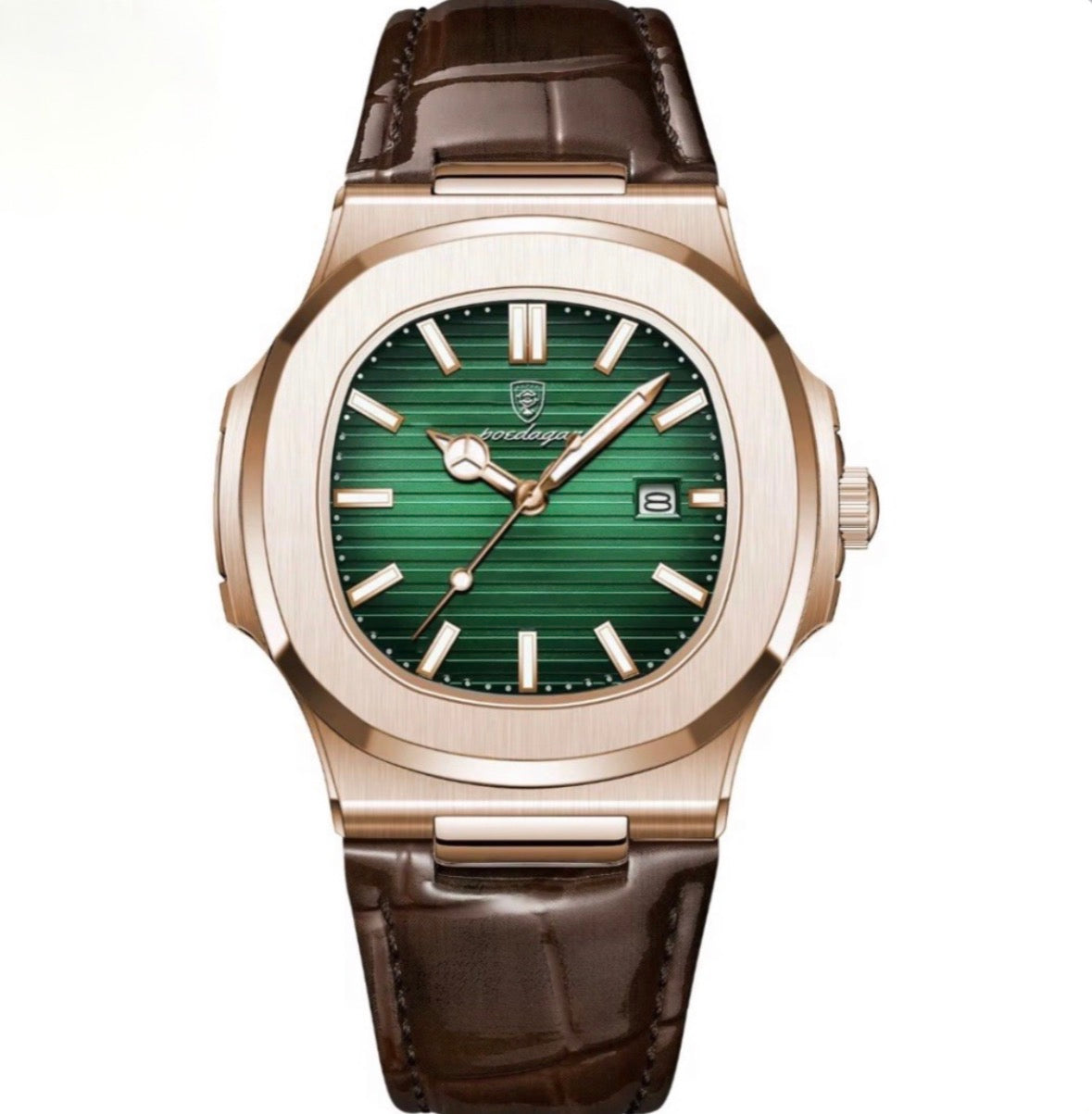 Poedagar 613 leather strap Watch