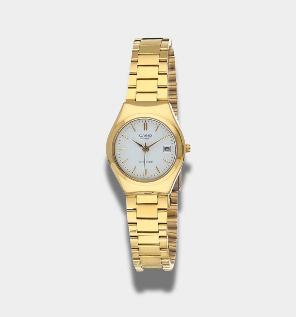 Casio Gold Plated Watch - Stainless Steel Analog Quartz Women's