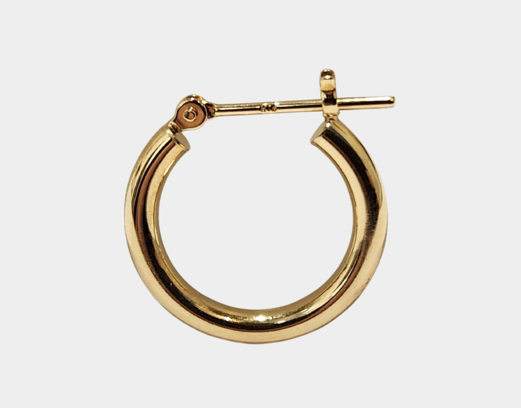 10K Gold Hoop Earrings - Classic Round Solid Gold