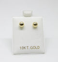 10K Gold Ball Stud Earrings - Classic Round Gold