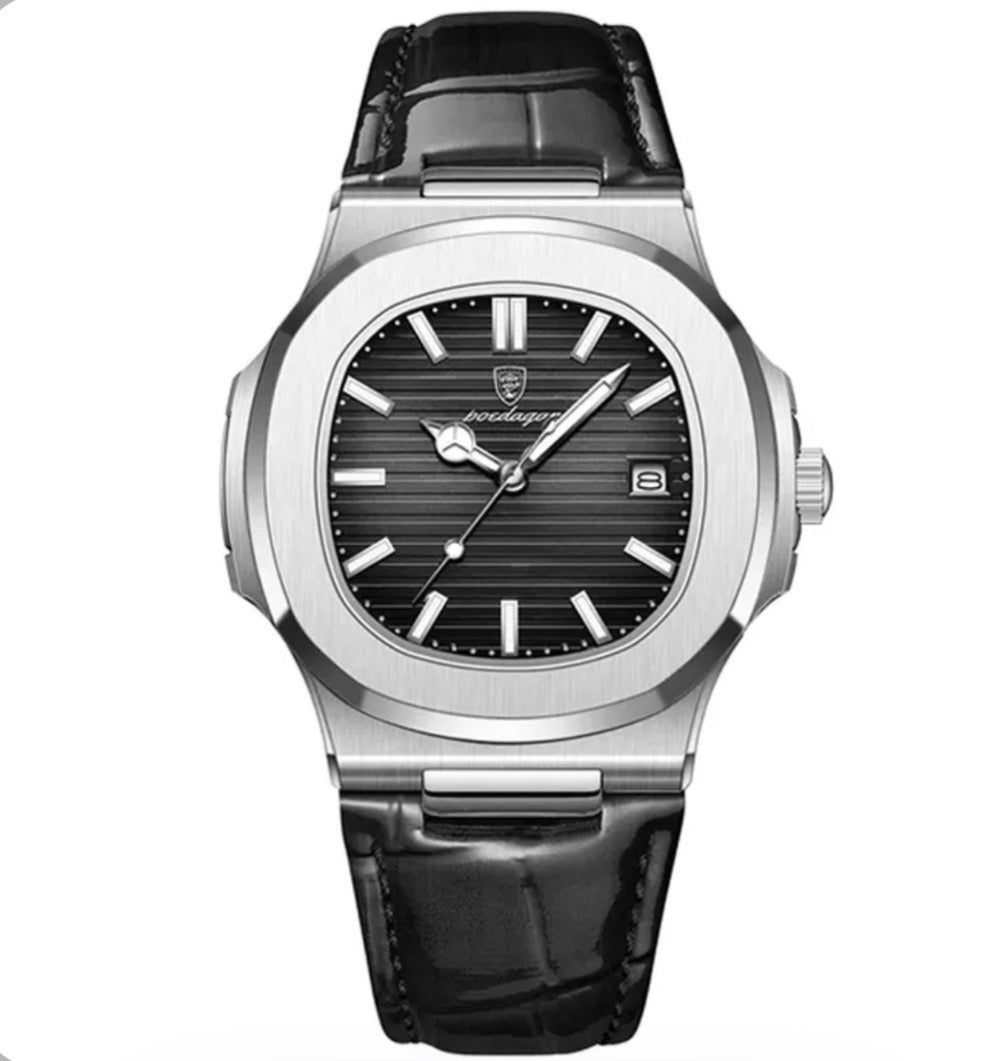 Poedagar 613 leather strap Watch