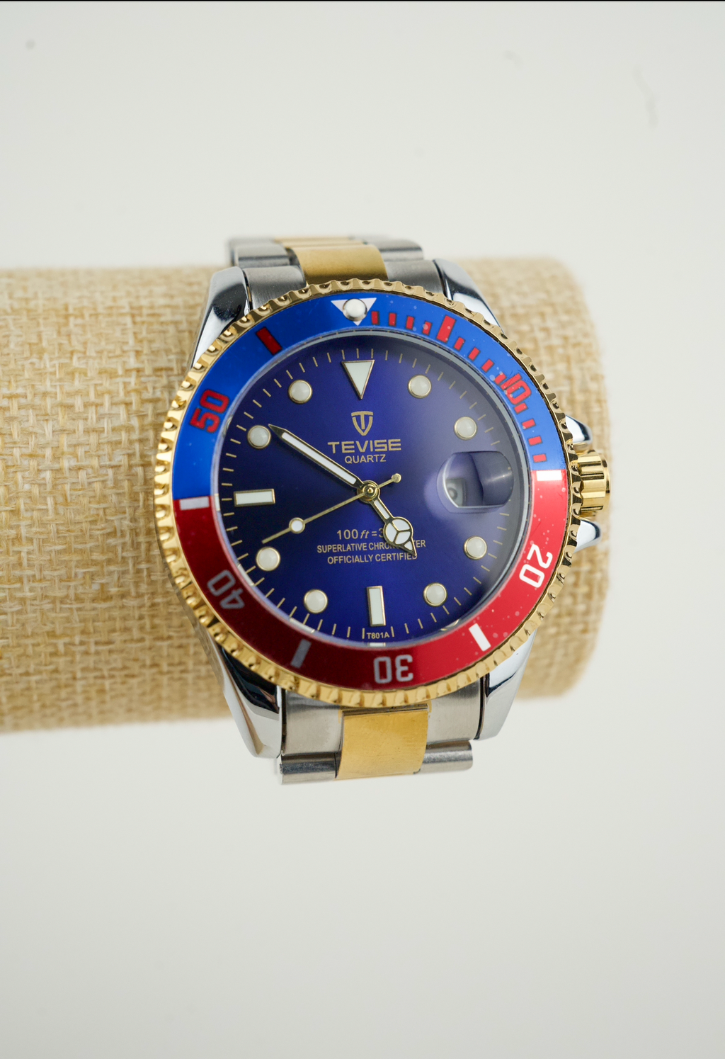 TEVISE fashion personality color matching dial calendar display luminous waterproof quartz men's watch
