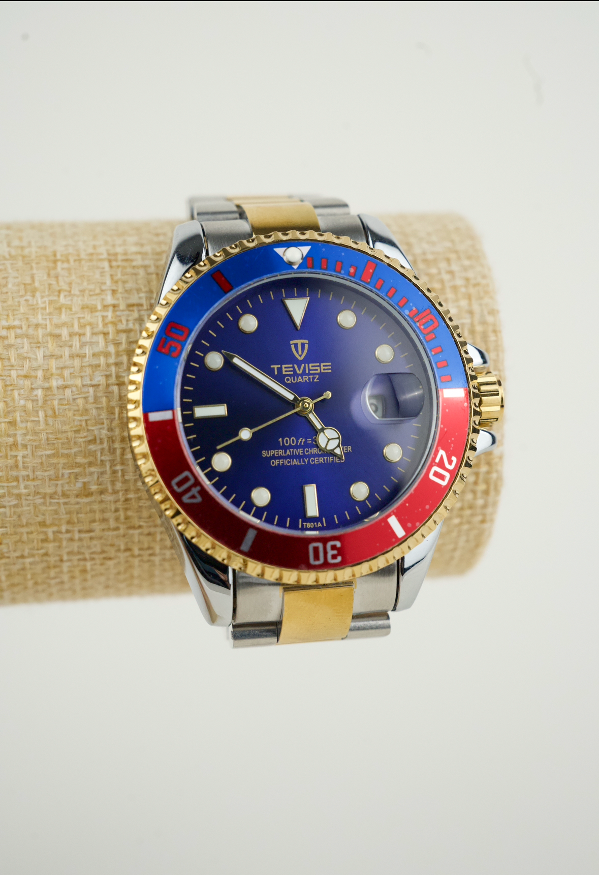 TEVISE fashion personality color matching dial calendar display luminous waterproof quartz men's watch