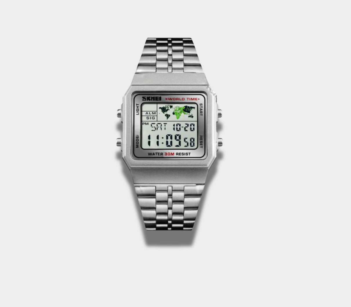 SKMEI Retro Square Dial Watch - Multi-Function Business Chronograph