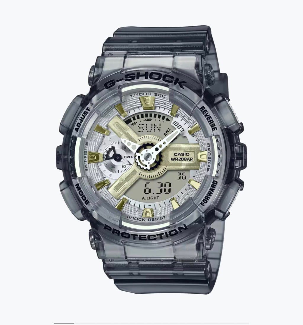 CASIO G-SHOCK Ladies Watch - See-Through Grey Resin Band