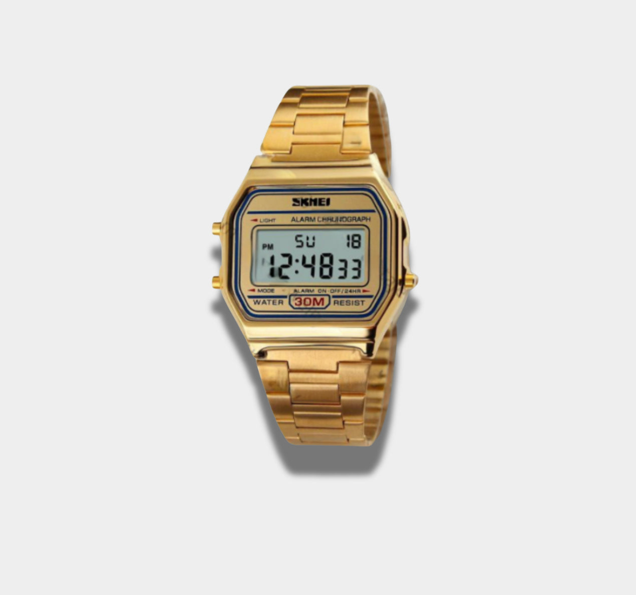 SKMEI Square Dial Sport Watch - Chronograph Calendar Luminous Men's