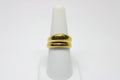 Gold-Plated Double Band Ring - Layered Stacked Design