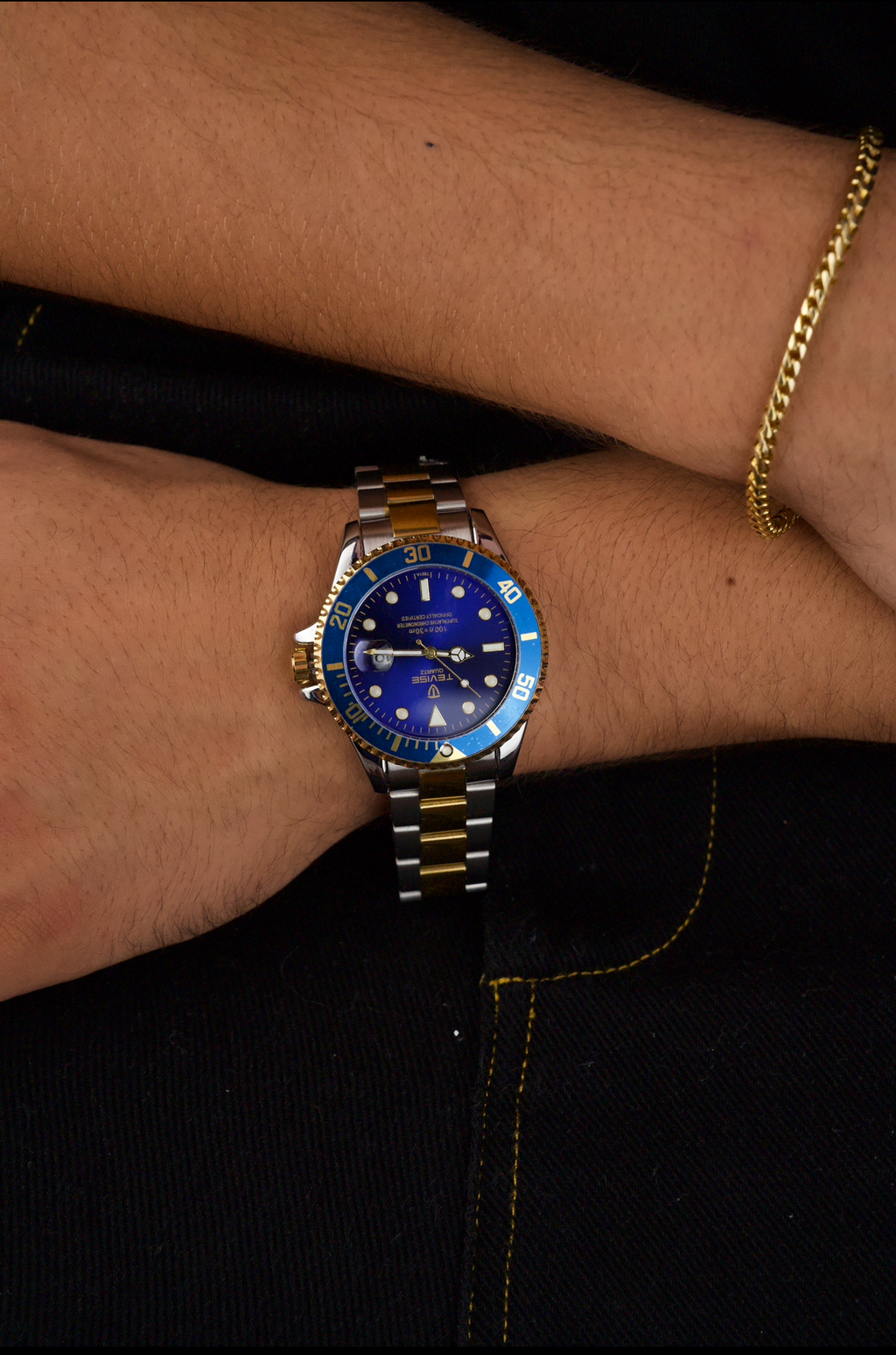 TEVISE Men's Watch - Color Dial Calendar Luminous Waterproof Quartz