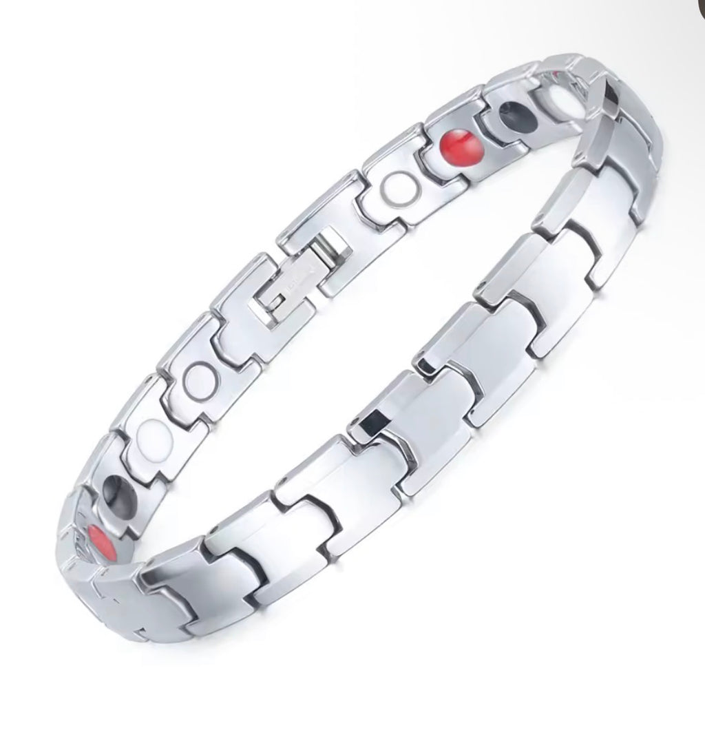Silver Energy Stainless Steel Bracelet