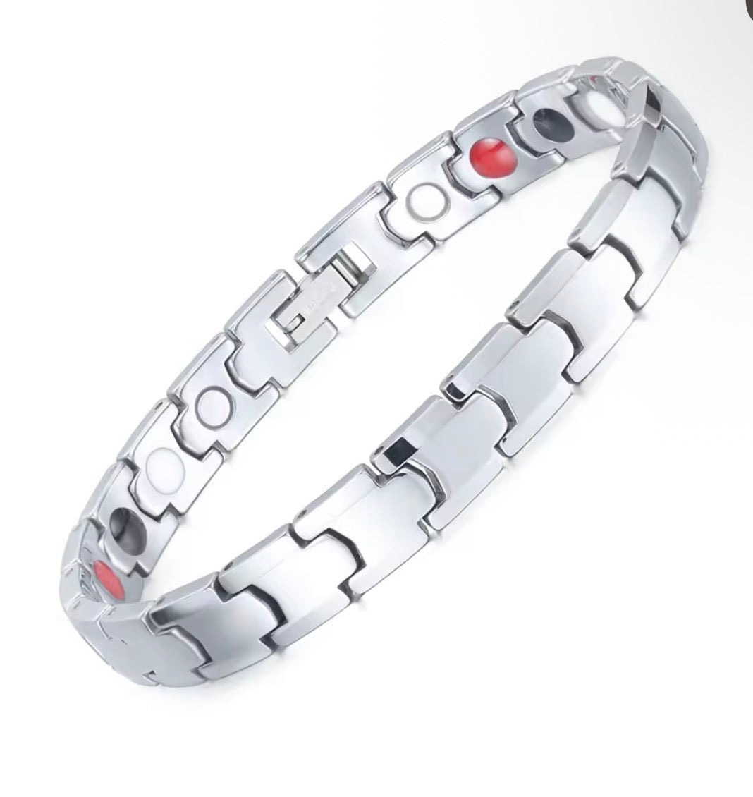 Silver Energy Stainless Steel Bracelet