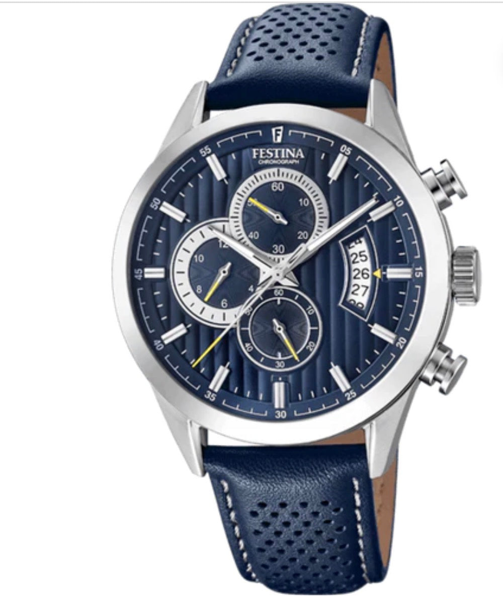 FESTINA Chrono Sport Watch - Leather Chronograph Quartz Men's