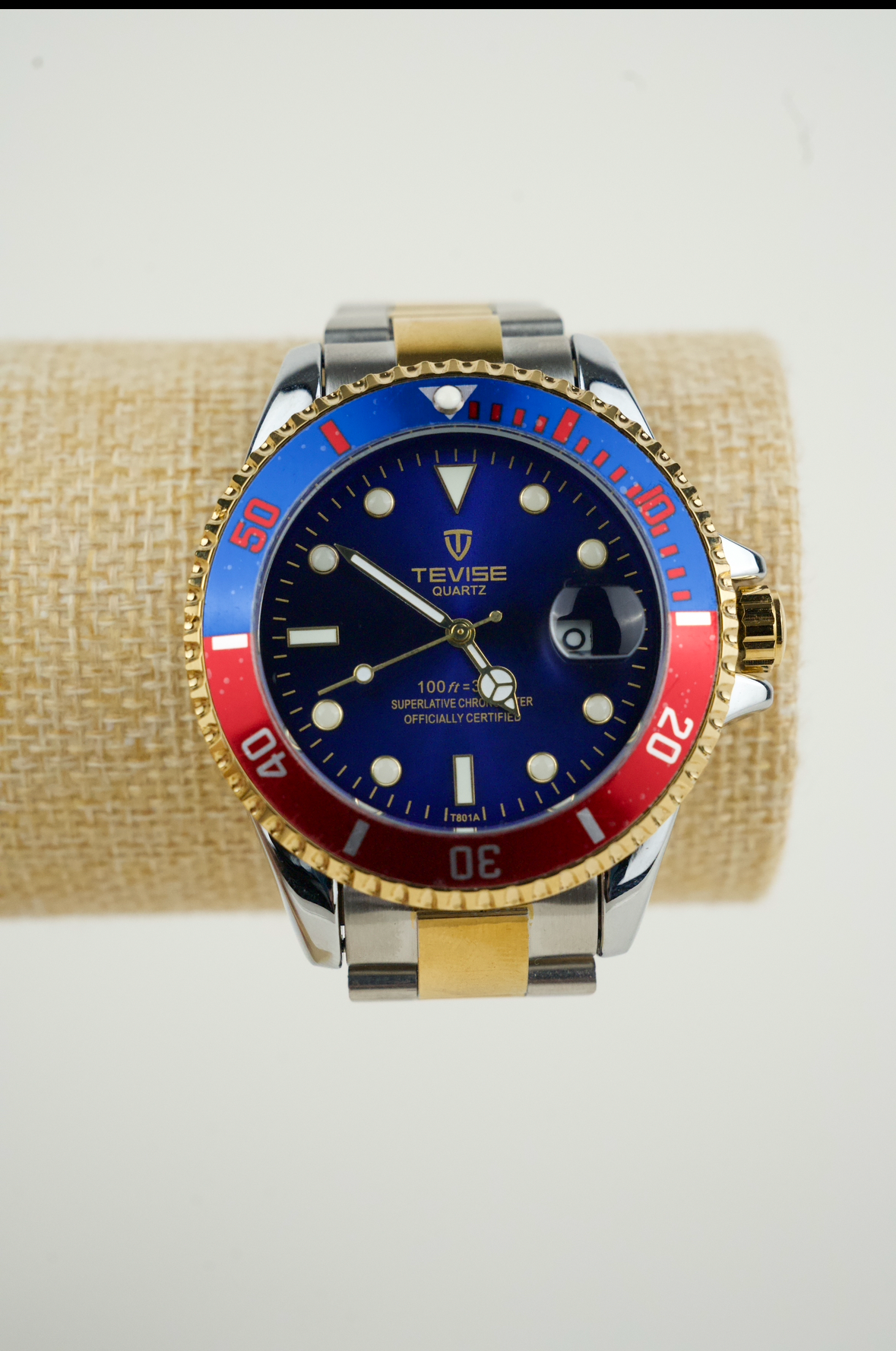 TEVISE fashion personality color matching dial calendar display luminous waterproof quartz men's watch