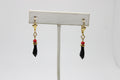 Figa Hand Black Azabache Earrings - Protection Charm Jewelry