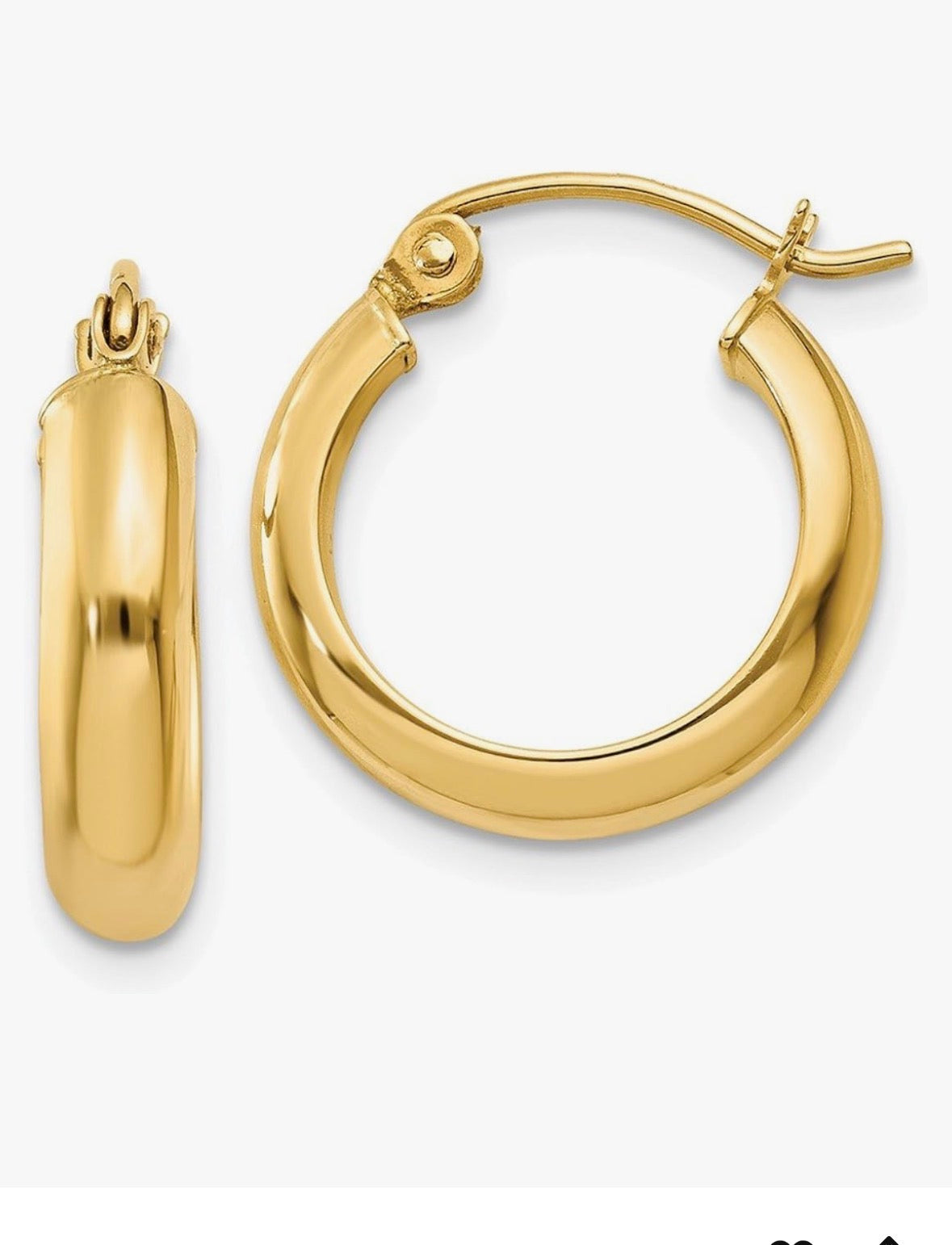 Stainless Steel Gold-Toned Chunky Hoop Earrings - Bold Statement