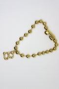 Stainless Steel Gold Ball Bracelet with Letters - Personalized