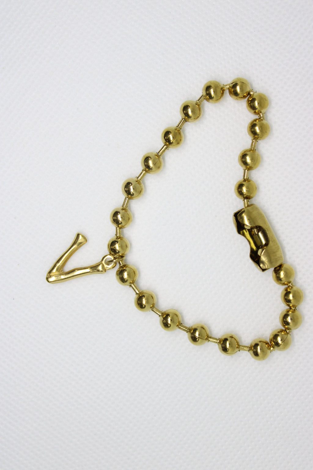 Stainless Steel Gold Ball Bracelet with Letters - Personalized