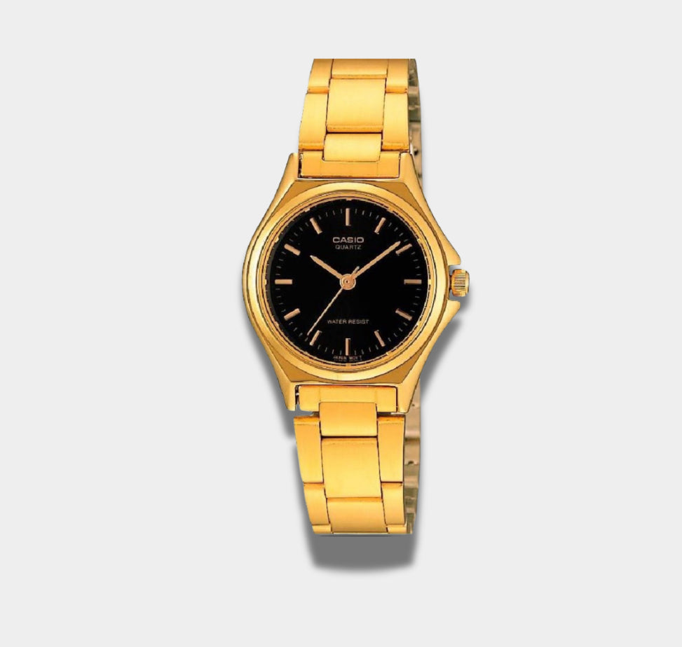 Casio Gold Plated Watch - Stainless Steel Analog Quartz Women's