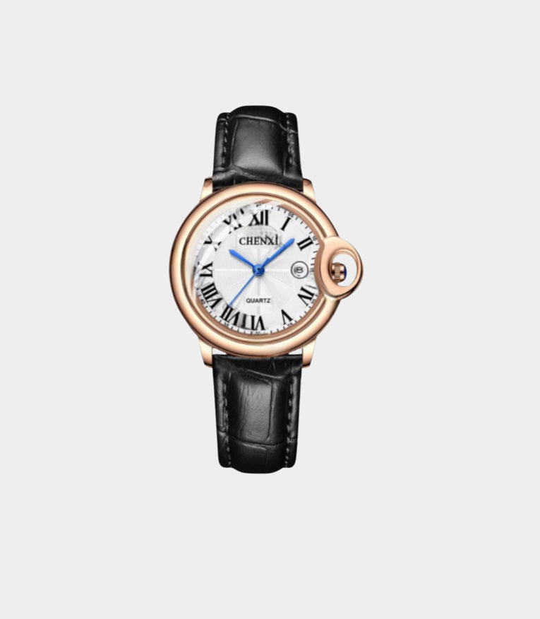 CHENXI Ladies Leather Watch - Waterproof Calendar Couple's Watch