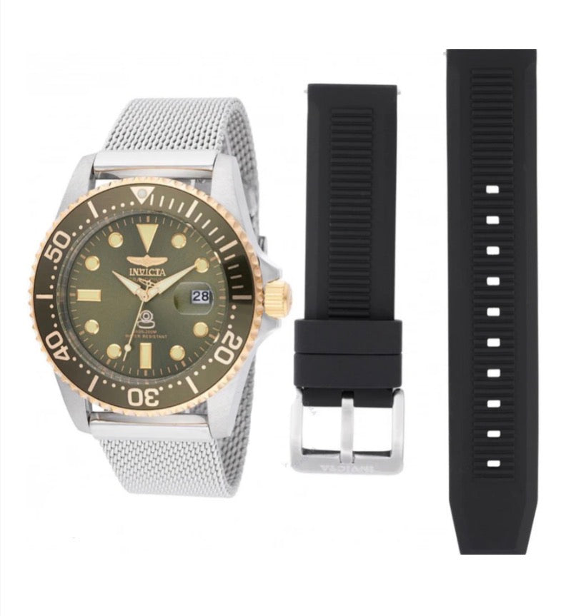 Invicta Pro Diver 48217 - Military Green Dial Bracelet Men's Watch