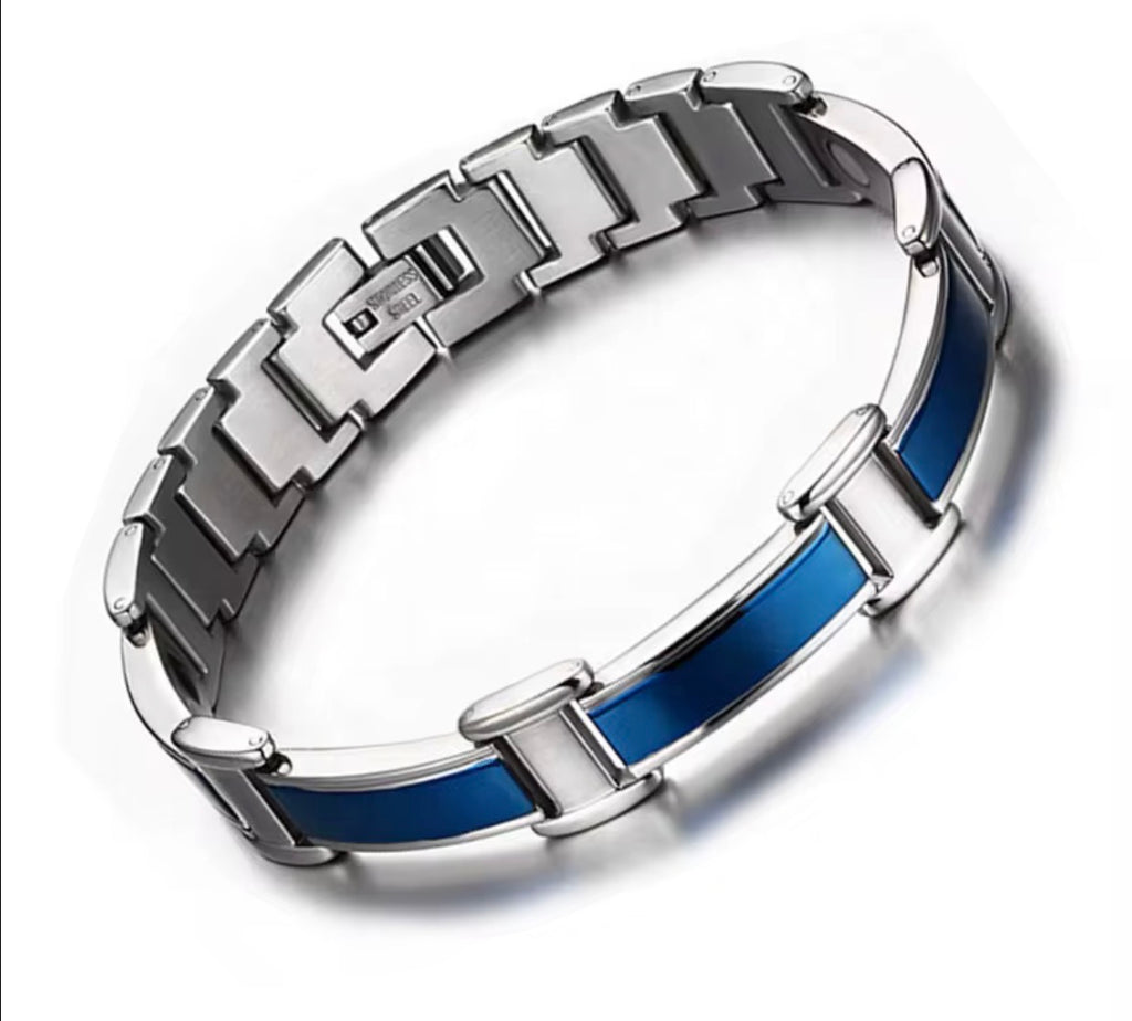 Ocean Blue Stainless Steel Bracelet