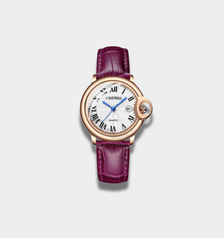 CHENXI Ladies Leather Watch - Waterproof Calendar Couple's Watch