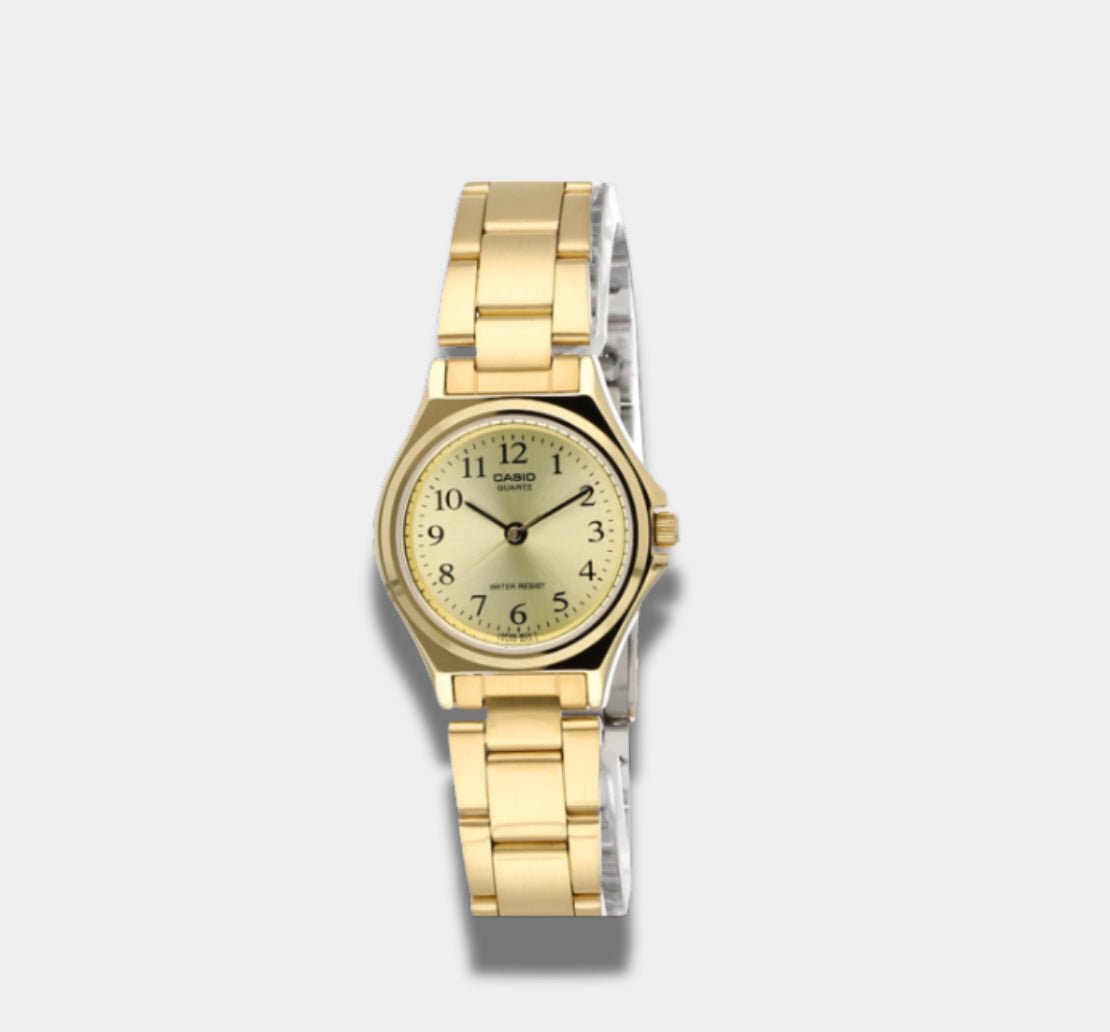 Casio Gold Plated Watch - Stainless Steel Analog Quartz Women's