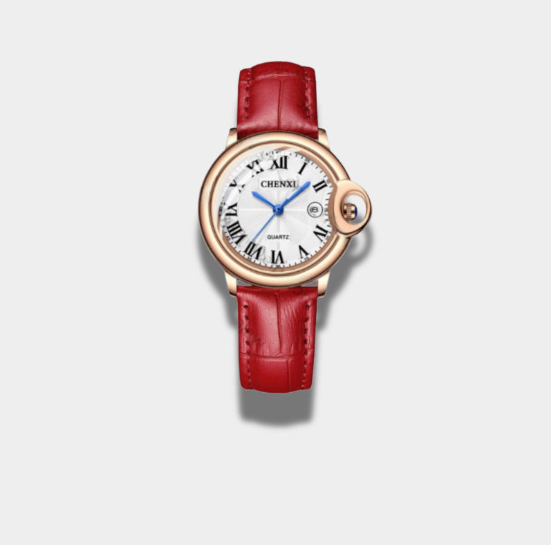 CHENXI Ladies Leather Watch - Waterproof Calendar Couple's Watch